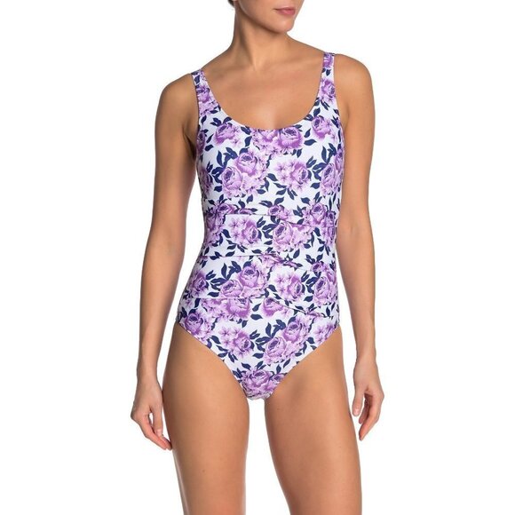 💕NICOLE MILLER💕 Pintuck Pleat One-Piece Swimsuit - Picture 2 of 10